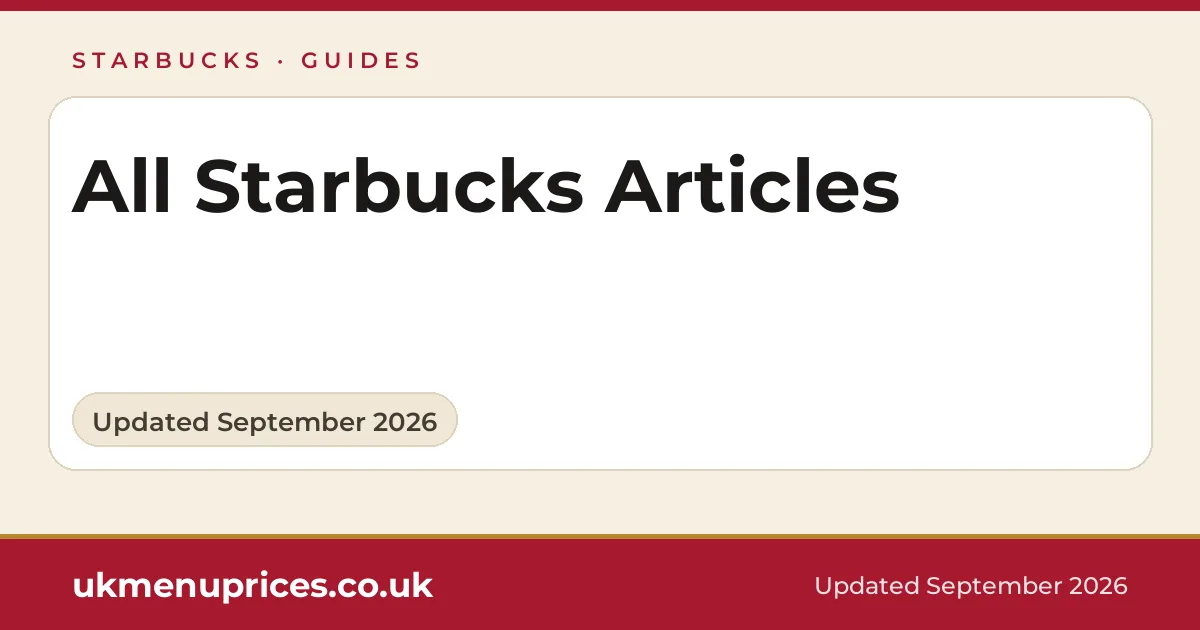 Starbucks articles