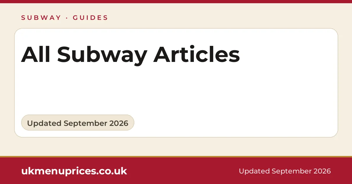 Subway articles