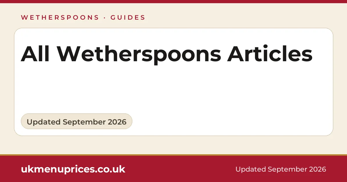 Wetherspoons articles