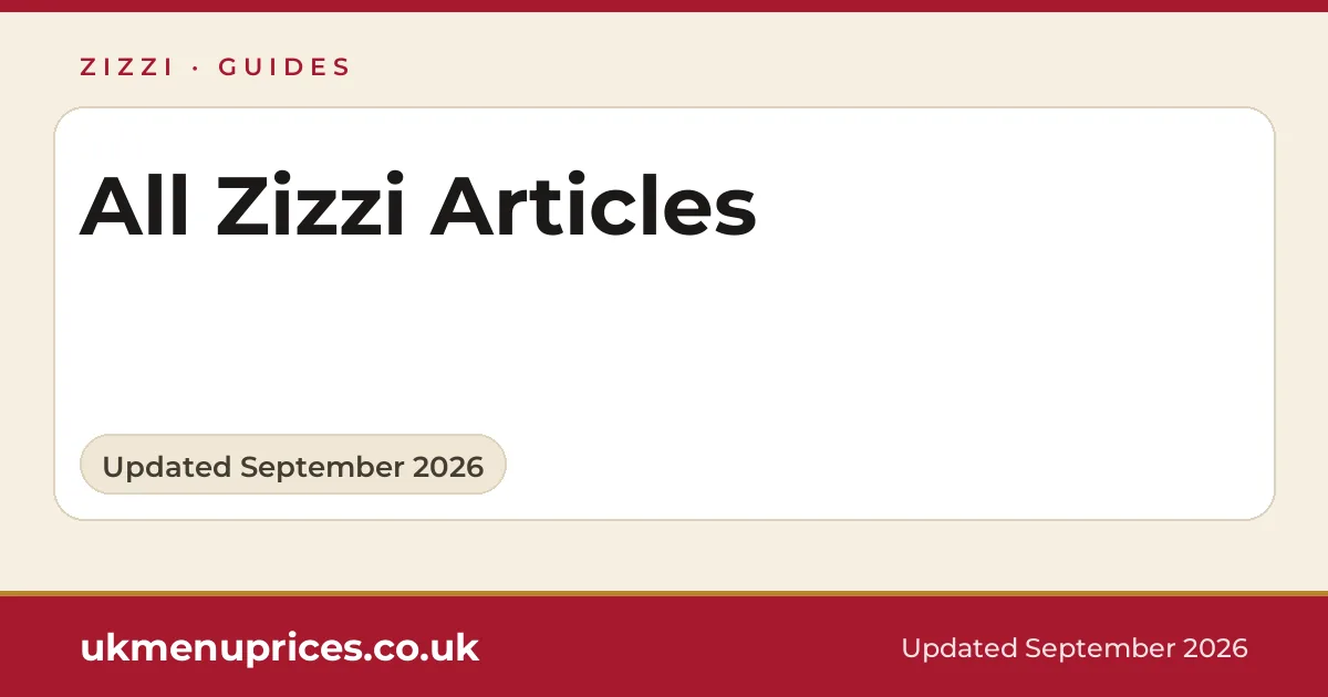 Zizzi articles