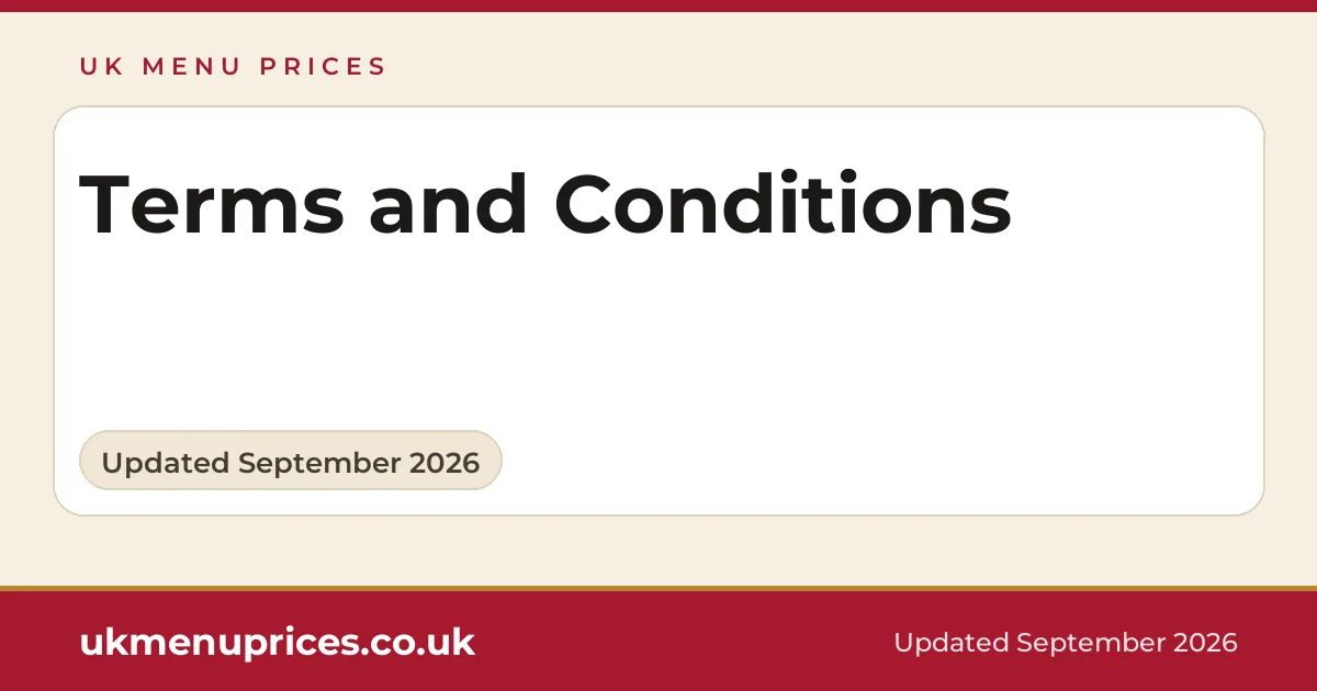 Terms and Conditions